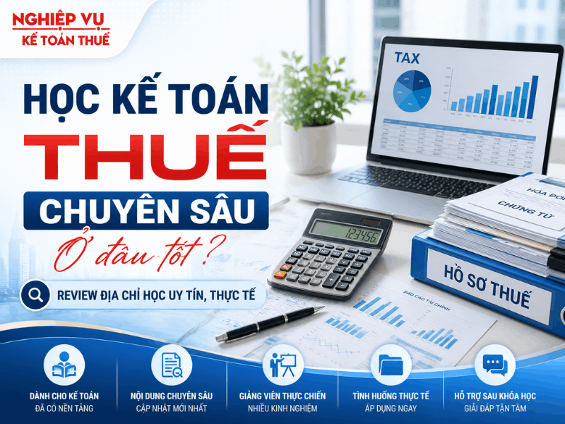 Học kế toán thuế chuyên sâu ở đâu tốt, review khóa học kế toán thuế thực hành uy tín